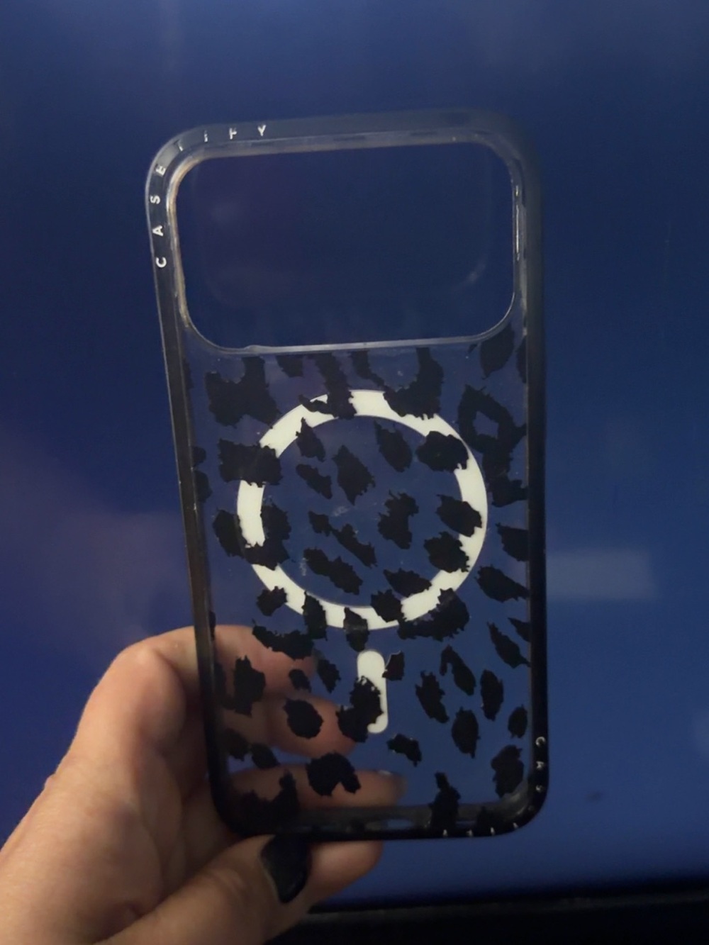 Casetify Clear Leopard MagSafe Case with Black Spots